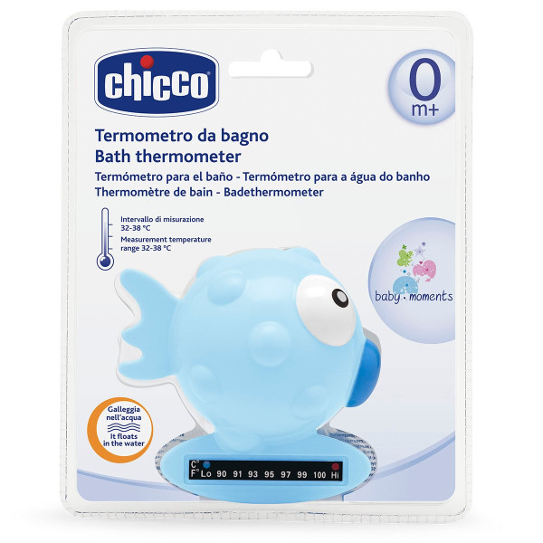 Іграшка-термометр для вимірювання температури води у ванні «Рибка», блакитний
