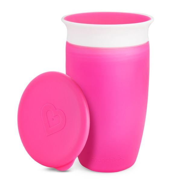 Чашка непроливна Miracle® 360° з кришкою, 296 мл (рожева)