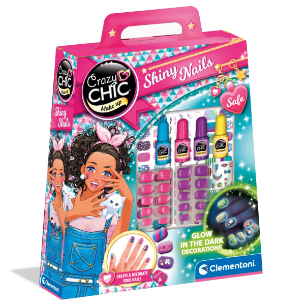 Детский набор для маникюра Clementoni "Shiny Nails", серия "Crazy Chic"