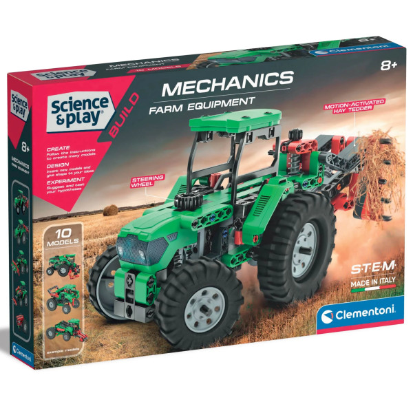 Конструктор 10 в 1 Clementoni "Macchine Agricole", серия "Science & Play", 240 деталей