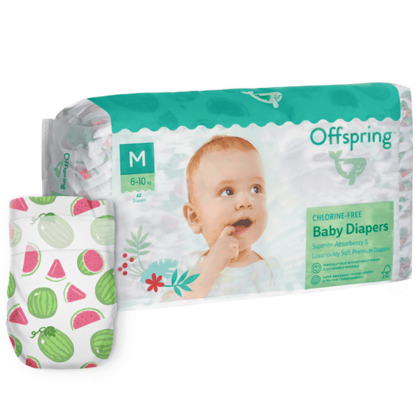 Підгузки Offspring Wondermelon, розмір M, 6-10 кг, 42 шт.