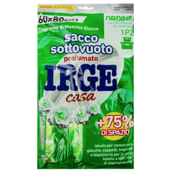 Парфумований вакуумний пакет для одягу IRGE Білий Мускус 60*80 см