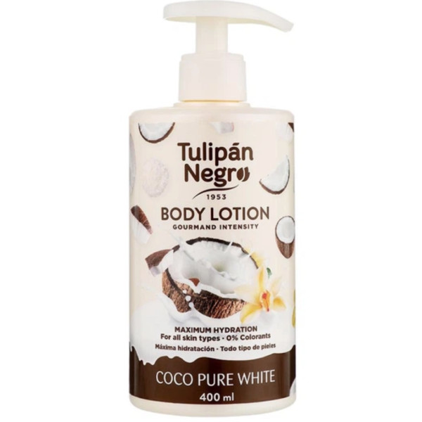 TULIPAN NEGRO ЛОСЬЙОН для тіла НІЖНИЙ КОКОС, 400 мл дозатор