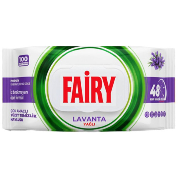 Вологі серветки для прибирання Fairy Лаванда, 100 шт